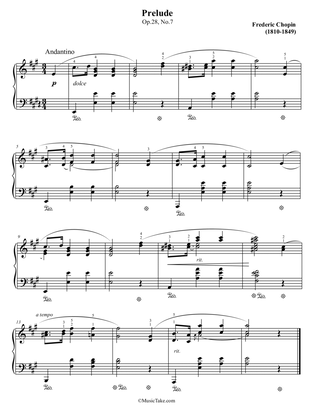Chopin Prelude in A Major Op.28 No.7