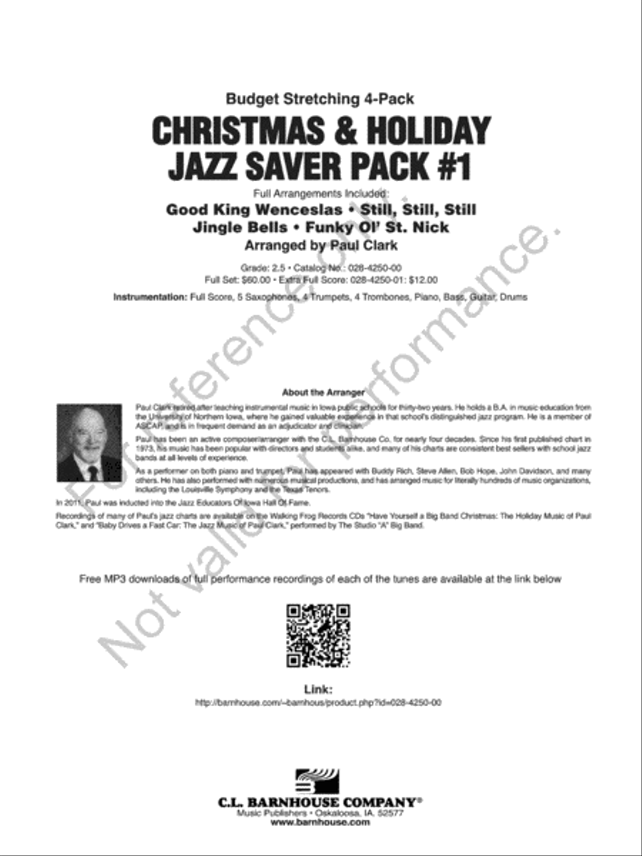 Christmas and Holiday Jazz Saver Pack Jazz Ensemble scores gallery preview page 2