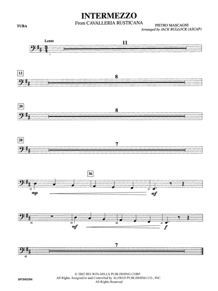 Intermezzo (from Cavalleria Rusticana): Tuba