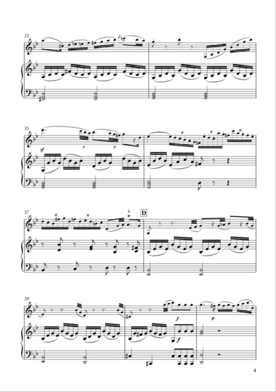 'Largo e cantabile' from 'How Do You Do' Op.33-5, Hob.III:41 for Violin & Piano Violin scores gallery preview page 4