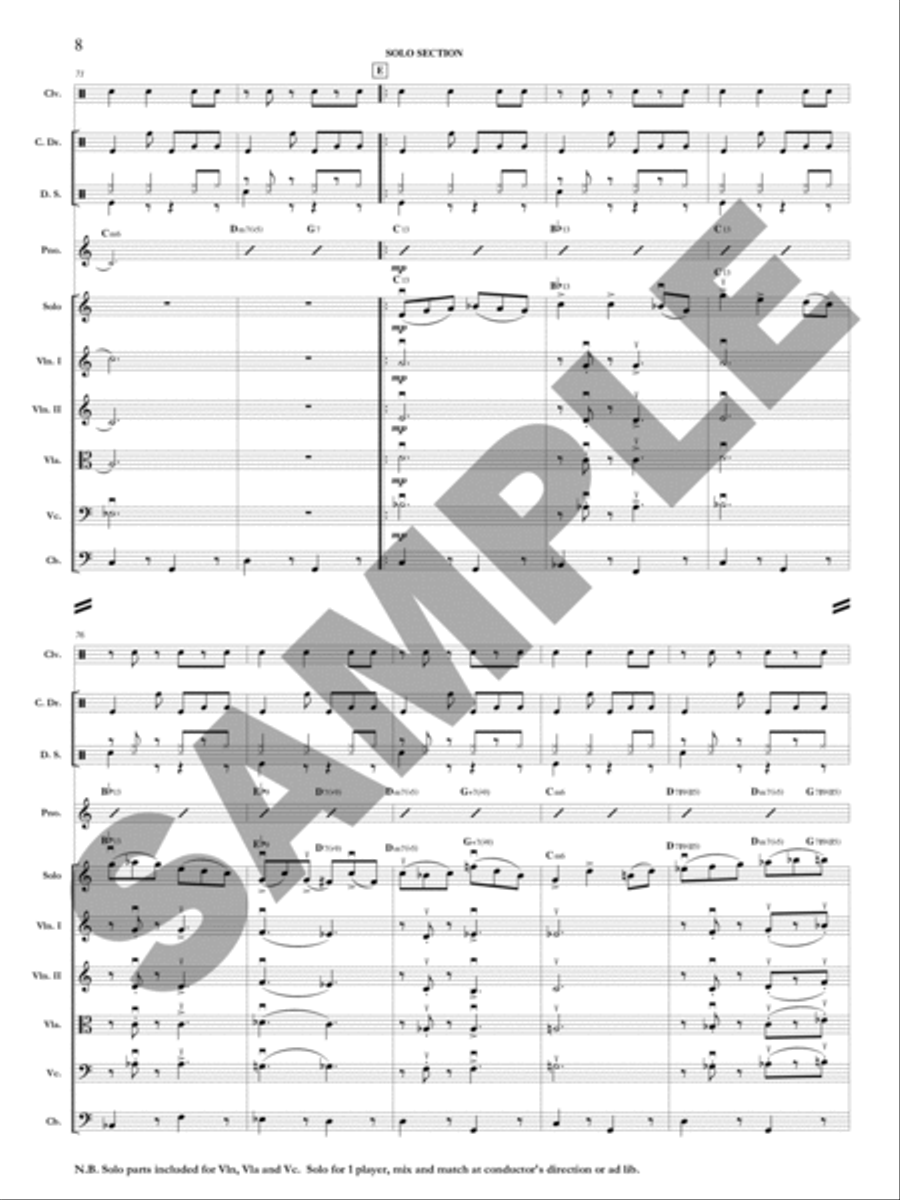 Ayana (Solo Violin, Viola, or Cello) Orchestra scores gallery preview page 9