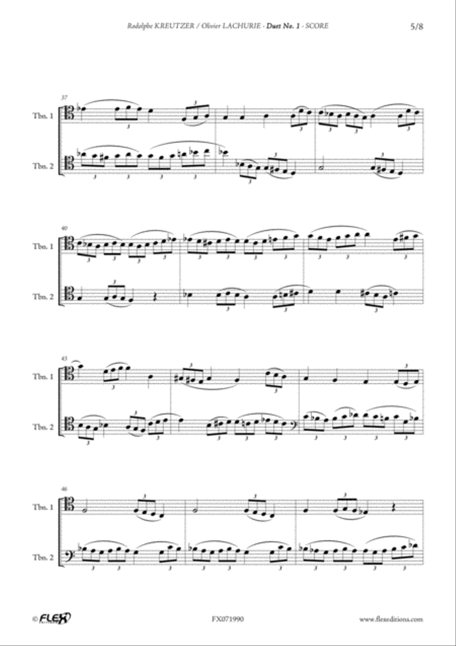 Duet No. 1 Trombone Duet scores gallery preview page 5
