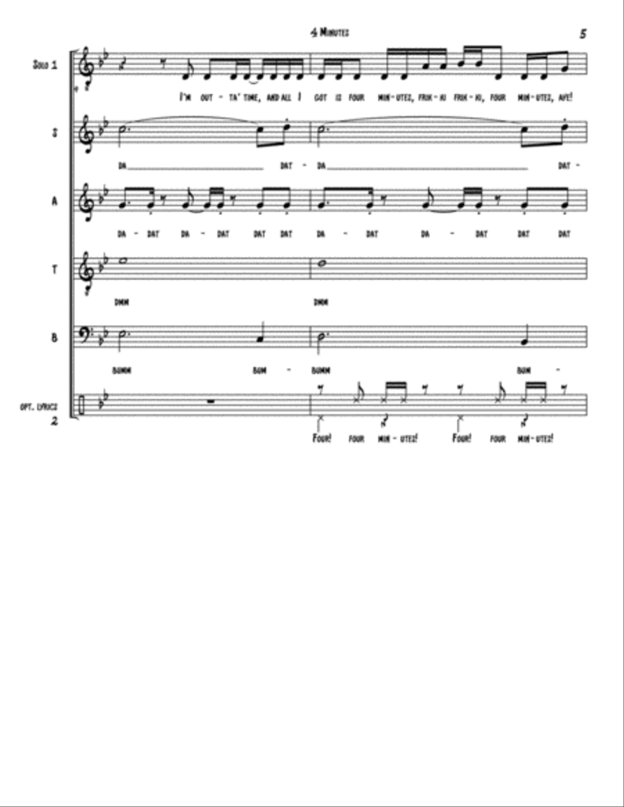 4 Minutes 4 Minutes 4-Part scores gallery preview page 5