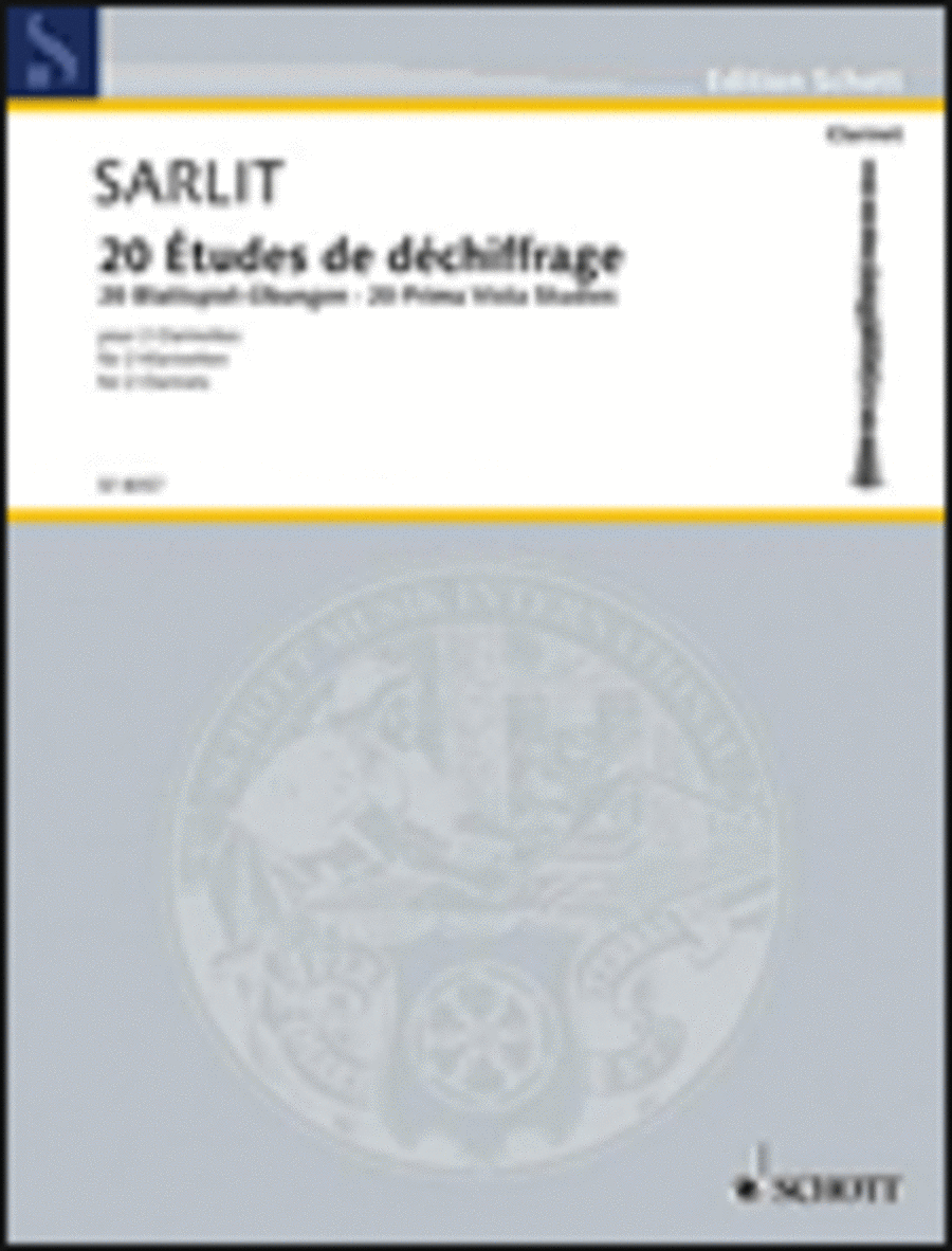 Etudes de Dechiffrage Clarinet Duet scores gallery preview page 1
