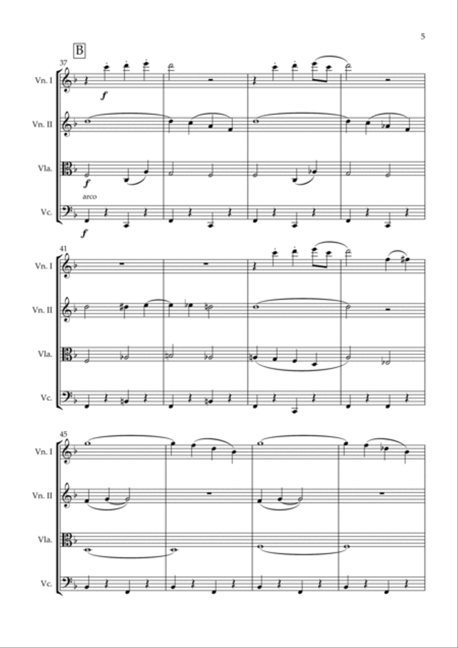 A Passage To India (adela) String Quartet scores gallery preview page 5