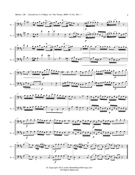 Molter, J. - Concertino (Mvt. 1) for Two Cellos image number null