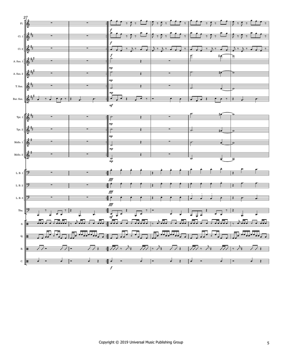 Mo Bamba Marching Band scores gallery preview page 5
