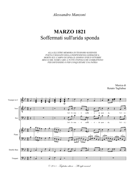 MARZO 1821 - Soffermati sull'arida sponda - A. Manzoni image number null
