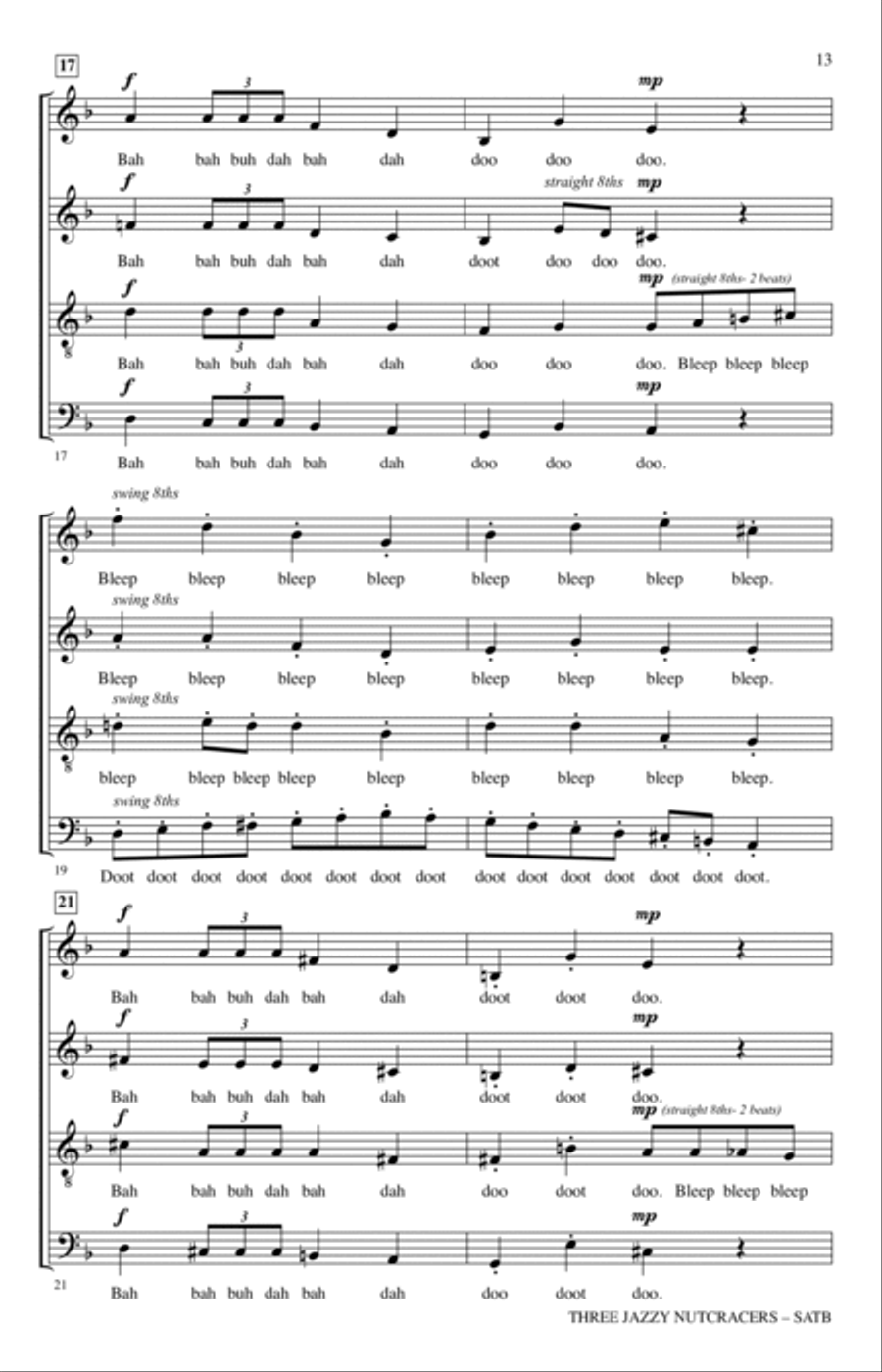 Three Jazzy Nutcrackers Three Jazzy Nutcrackers 4-Part scores gallery preview page 12