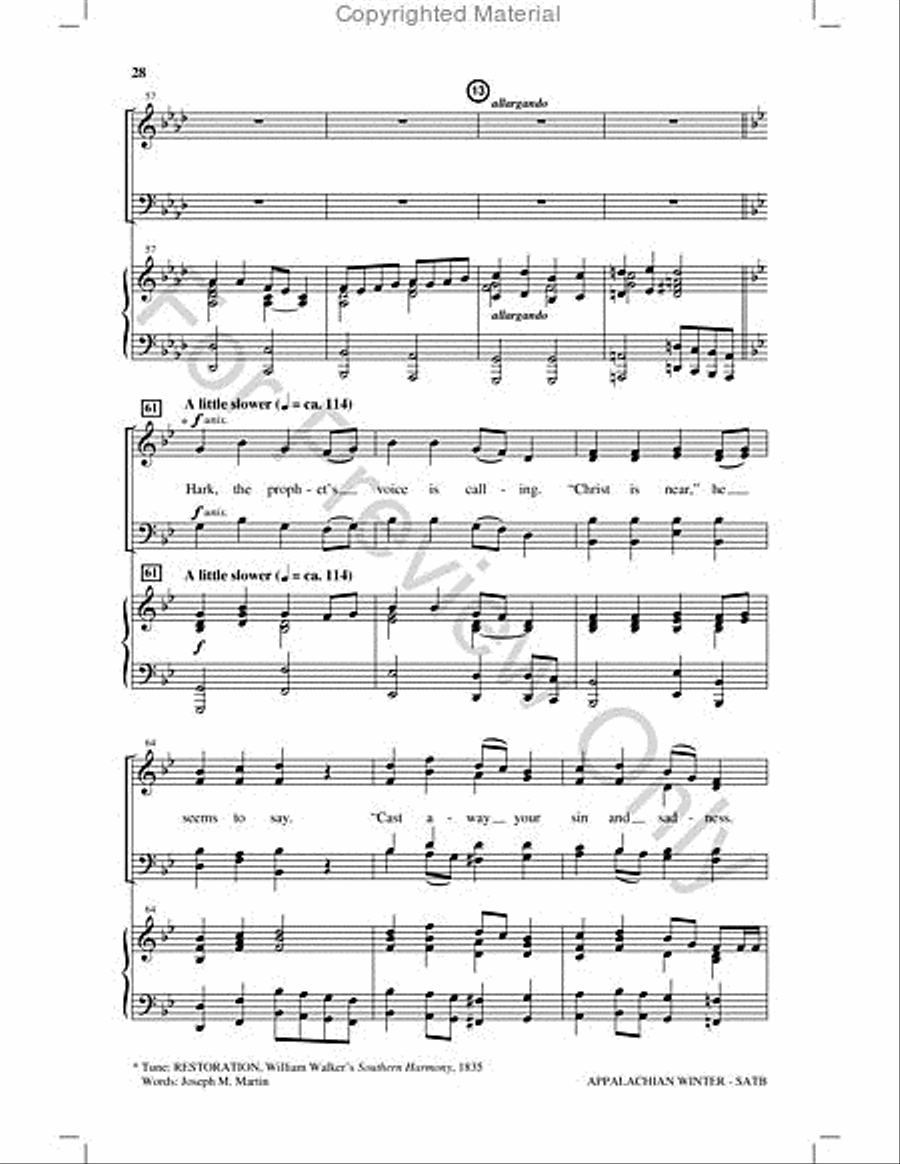 Appalachian Winter Choir scores gallery preview page 27