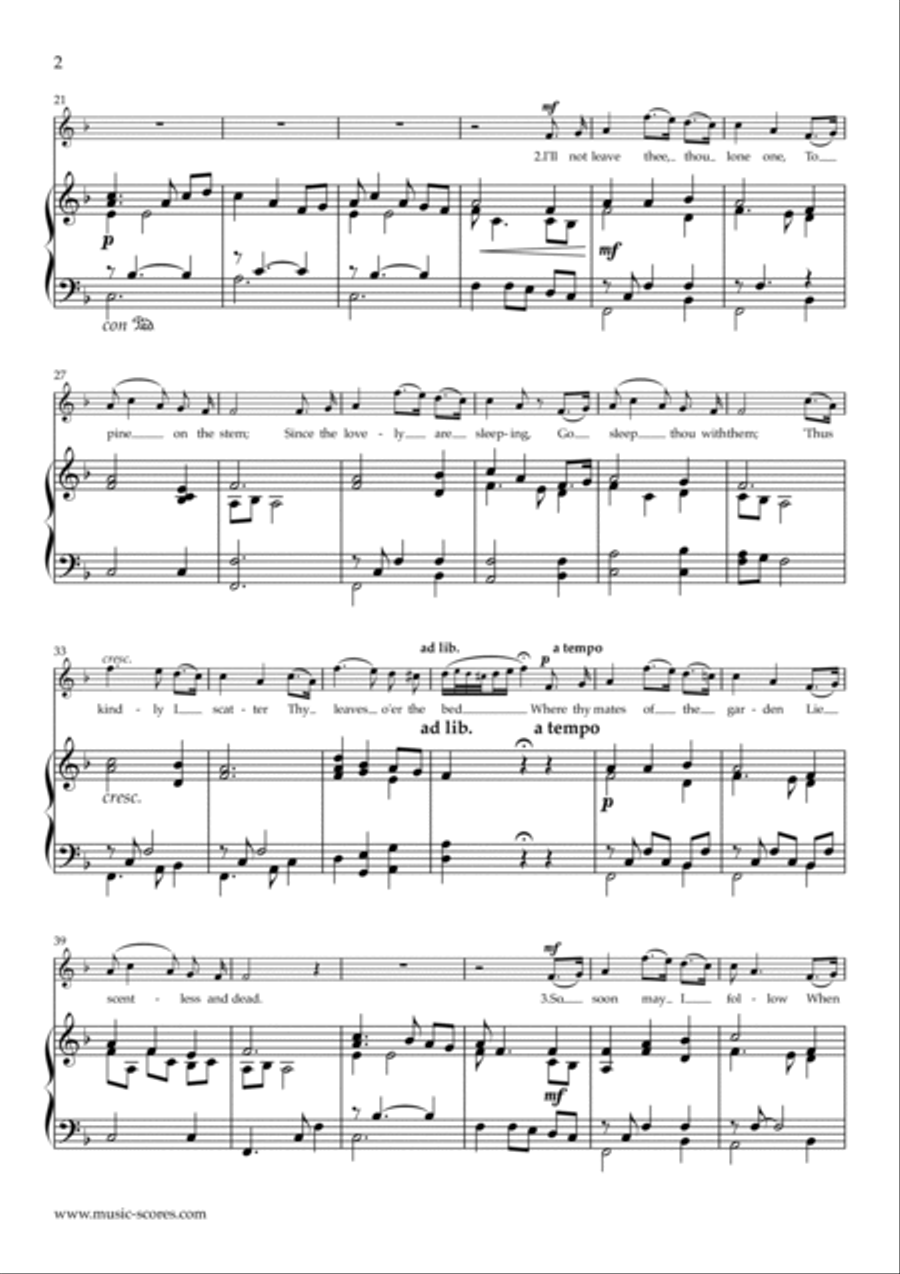 The Last Rose of Summer - Voice and Piano - F major Voice Solo scores gallery preview page 2