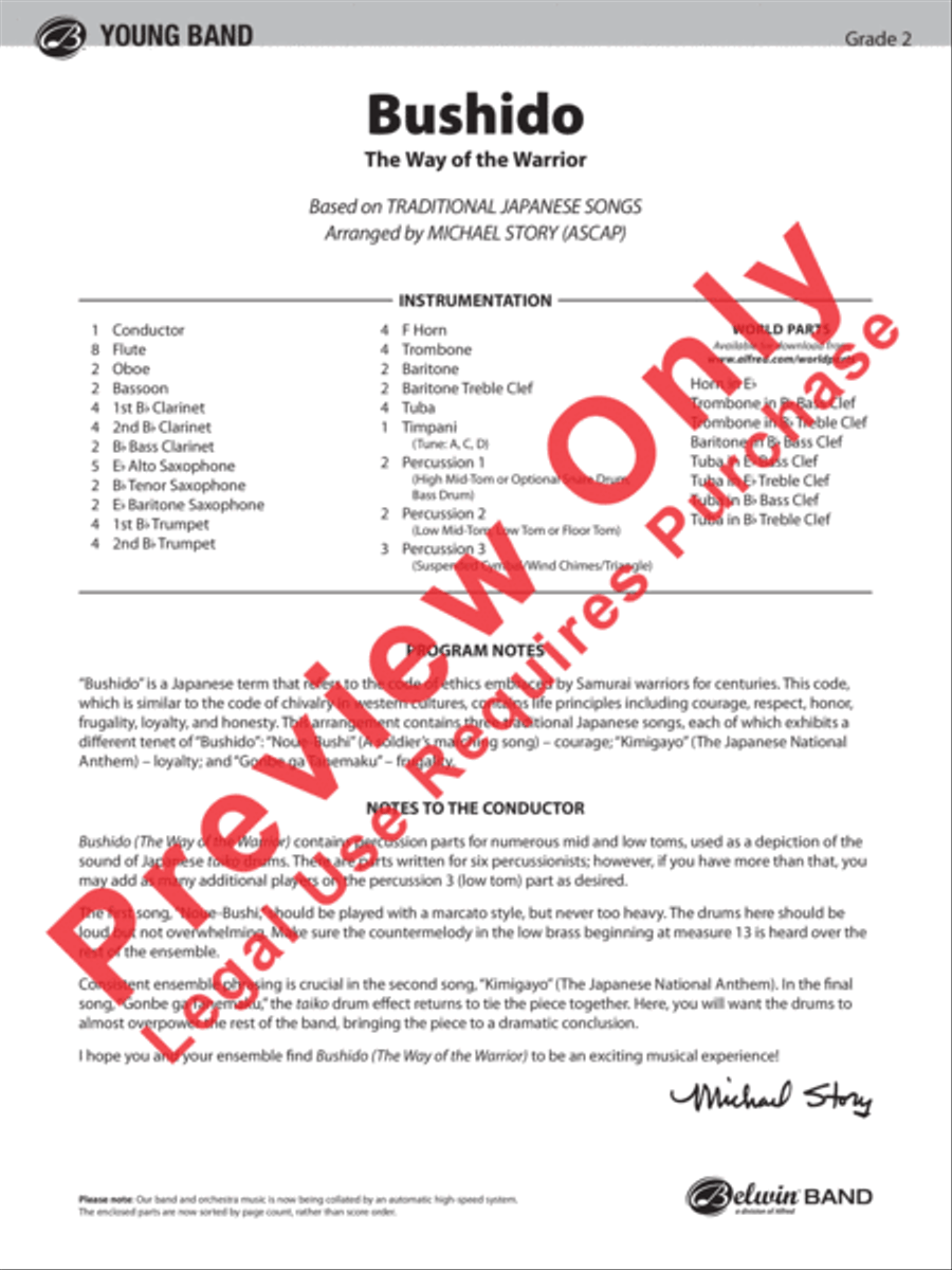 Bushido Bushido Concert Band scores gallery preview page 2