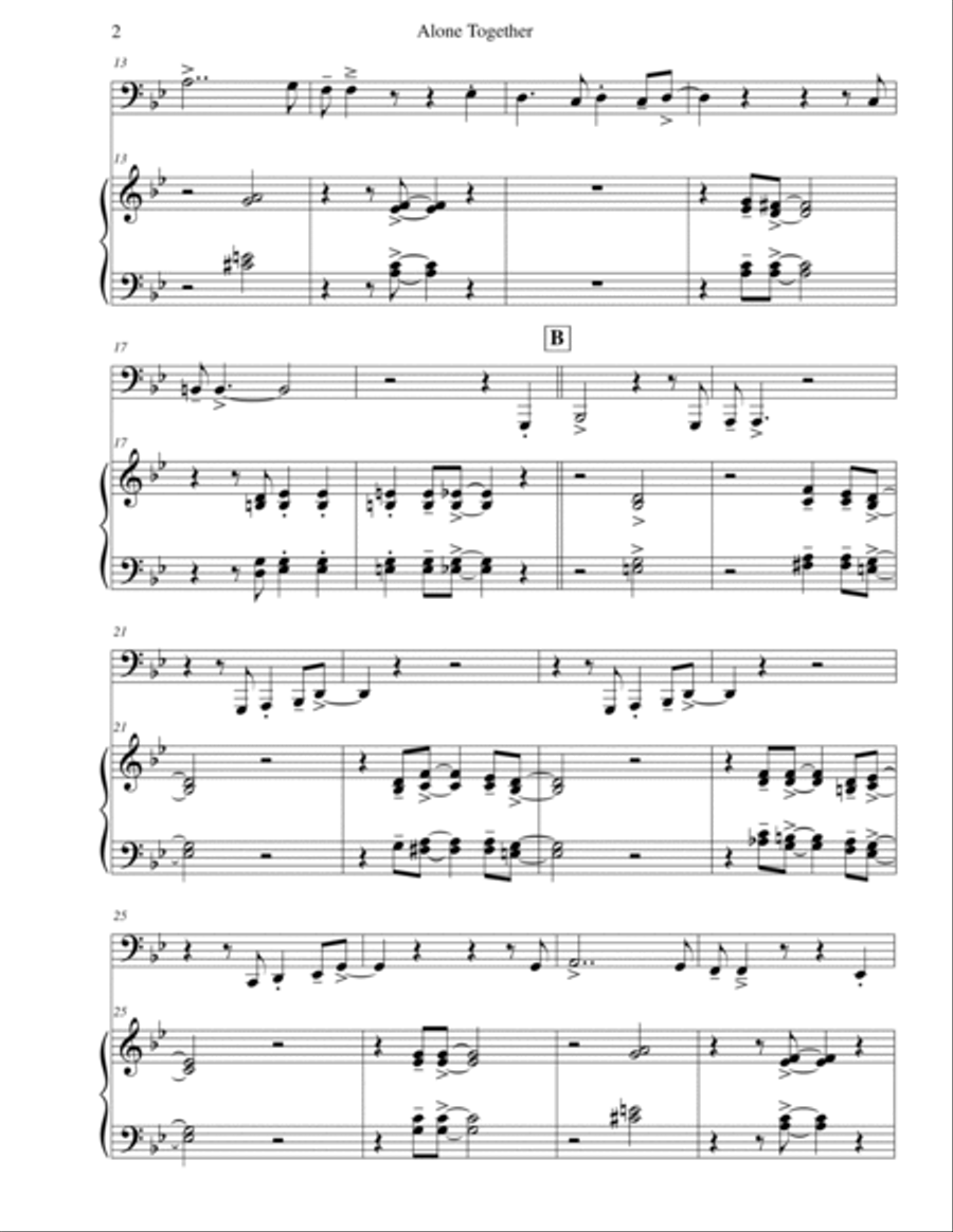 Alone Together Double Bass scores gallery preview page 4
