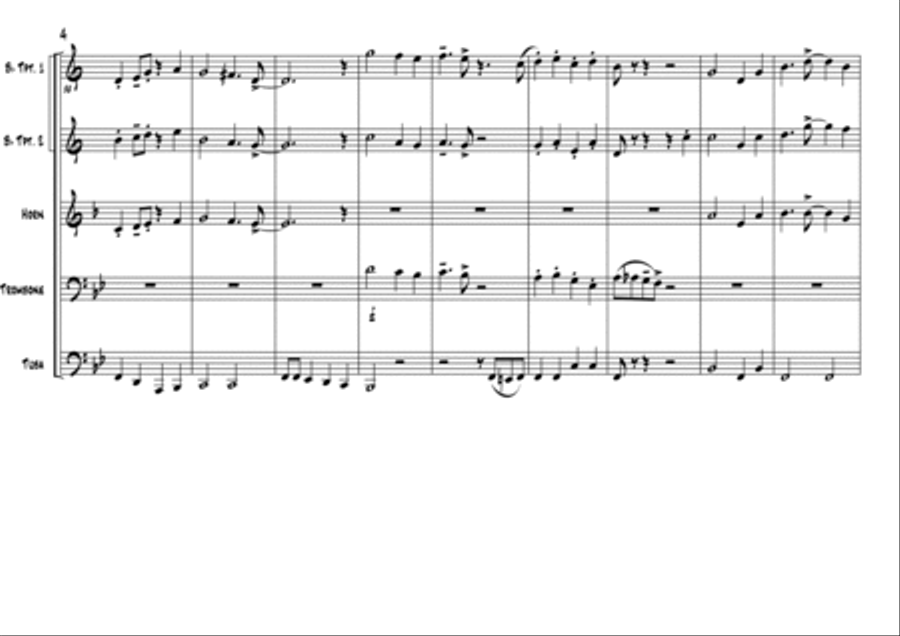 Christmas Medley Brass Ensemble scores gallery preview page 5
