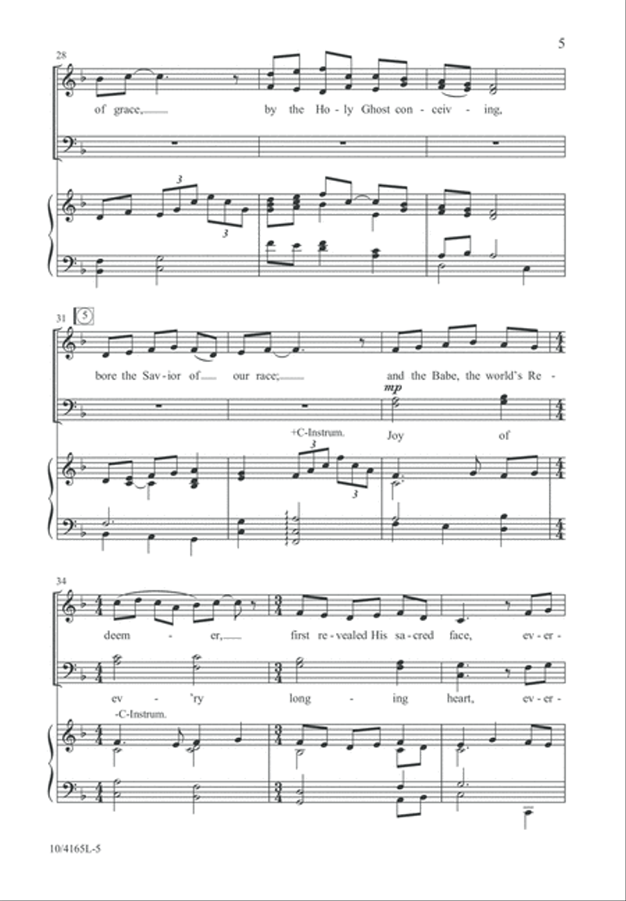 Joy of Every Longing Heart 4-Part scores gallery preview page 6
