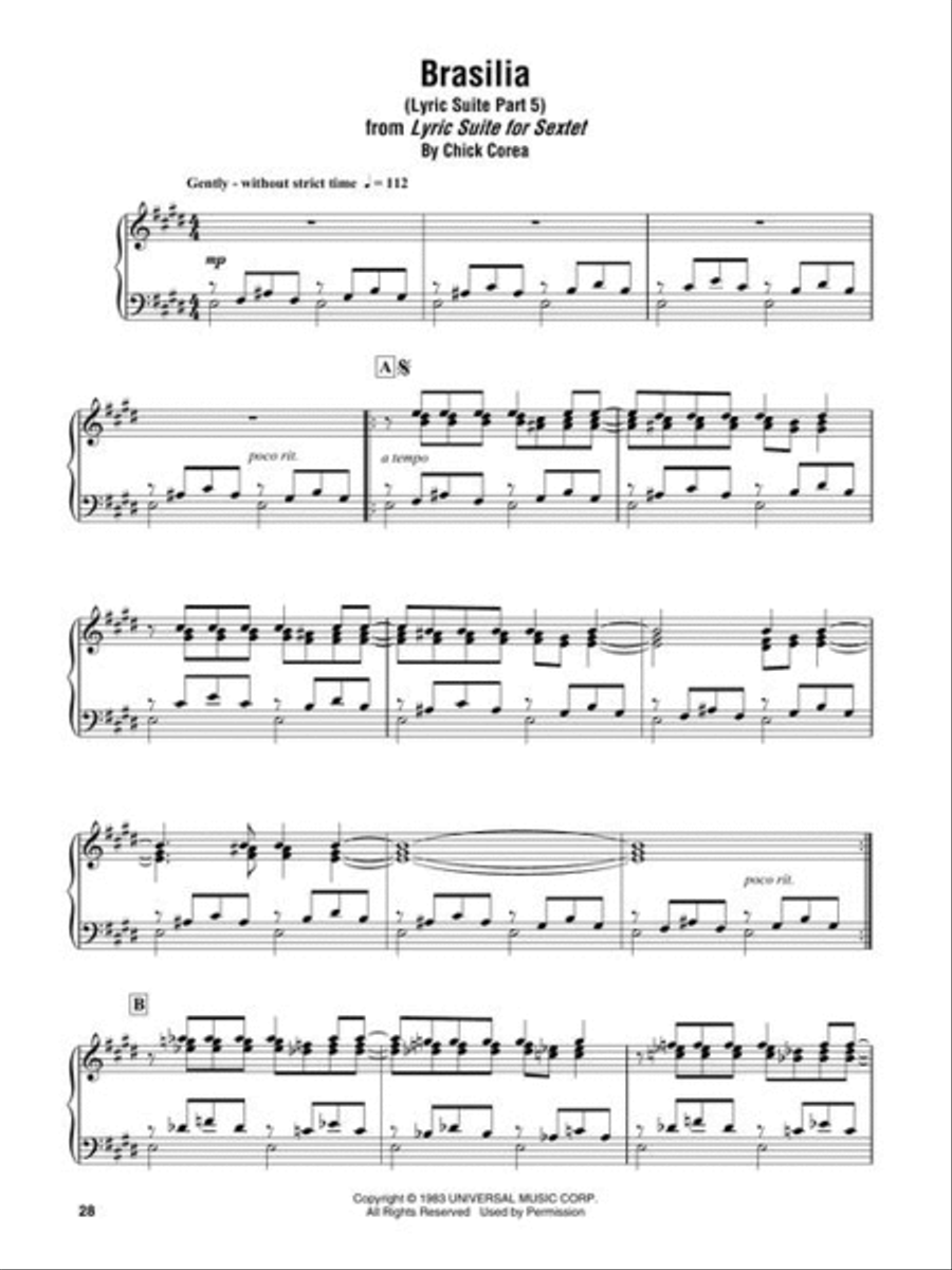 Chick Corea – Omnibook Piano Solo scores gallery preview page 9
