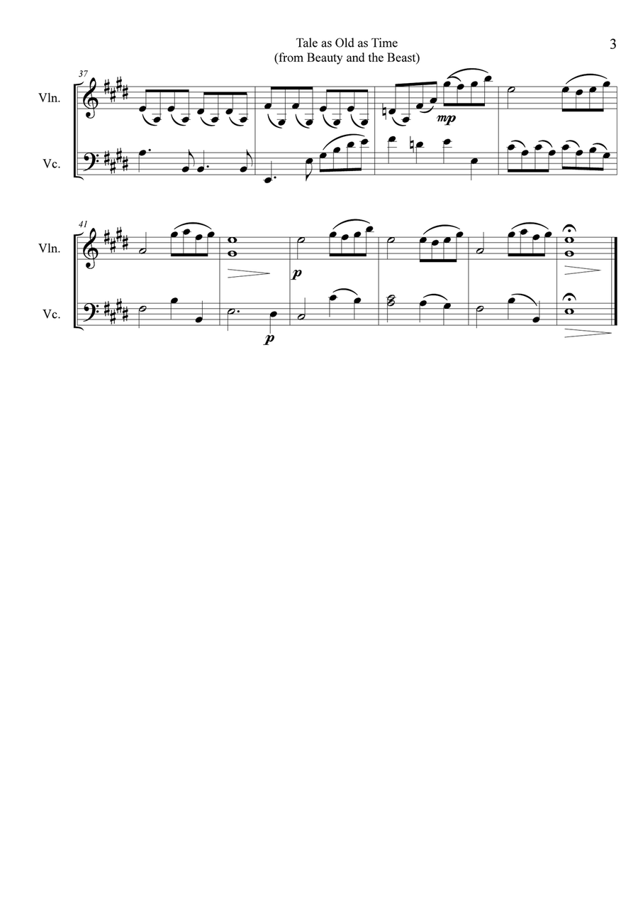 Beauty And The Beast Score scores gallery preview page 3