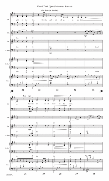 When I Think Upon Christmas - Instrumental Ensemble Score and Parts