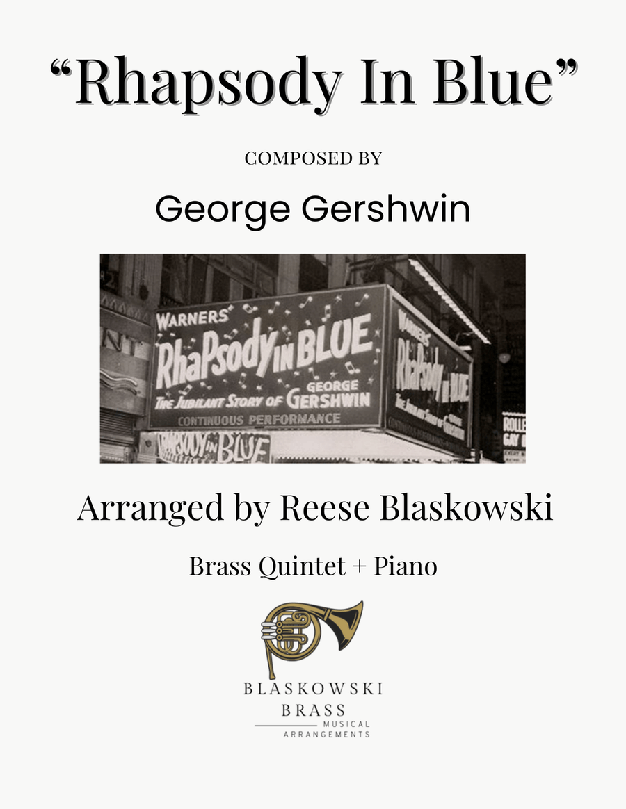 Rhapsody in Blue - Brass Quintet and Piano Brass Quintet scores gallery preview page 1