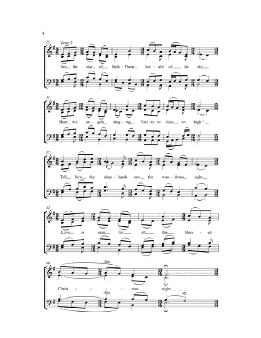This Blessed Christmas Night 4-Part scores gallery preview page 3