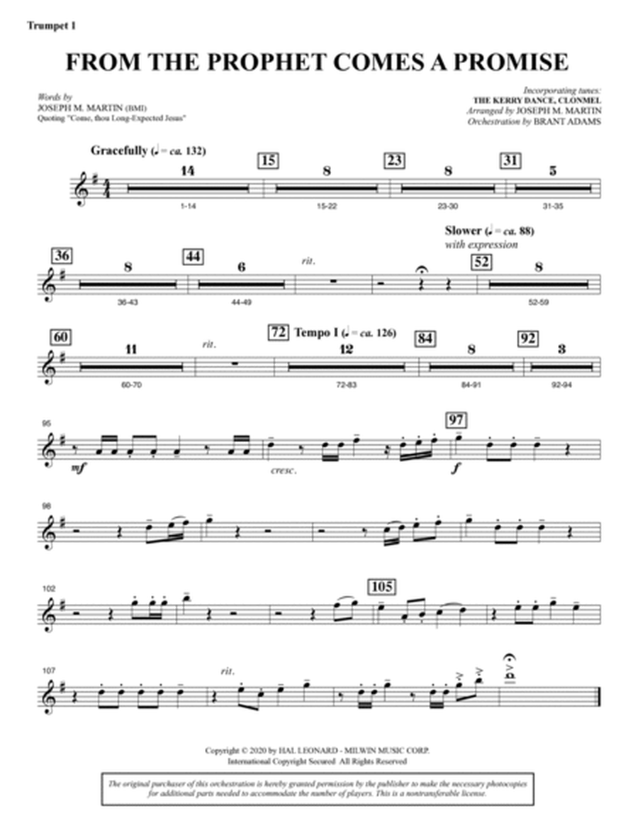 Tidings of Joy: A Celtic Christmas Celebration (Full Orchestra) - Bb Trumpet 1