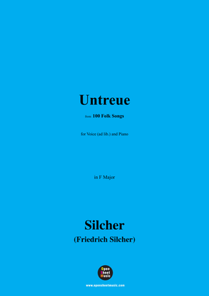 Silcher-Untreue,for Voice(ad lib.) and Piano