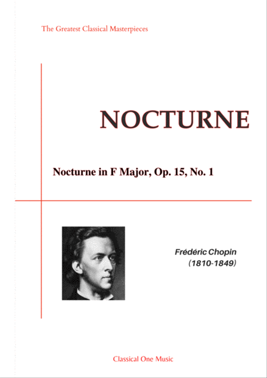 Chopin - Nocturne in F Major, Op. 15, No. 1 Piano Solo scores gallery preview page 1