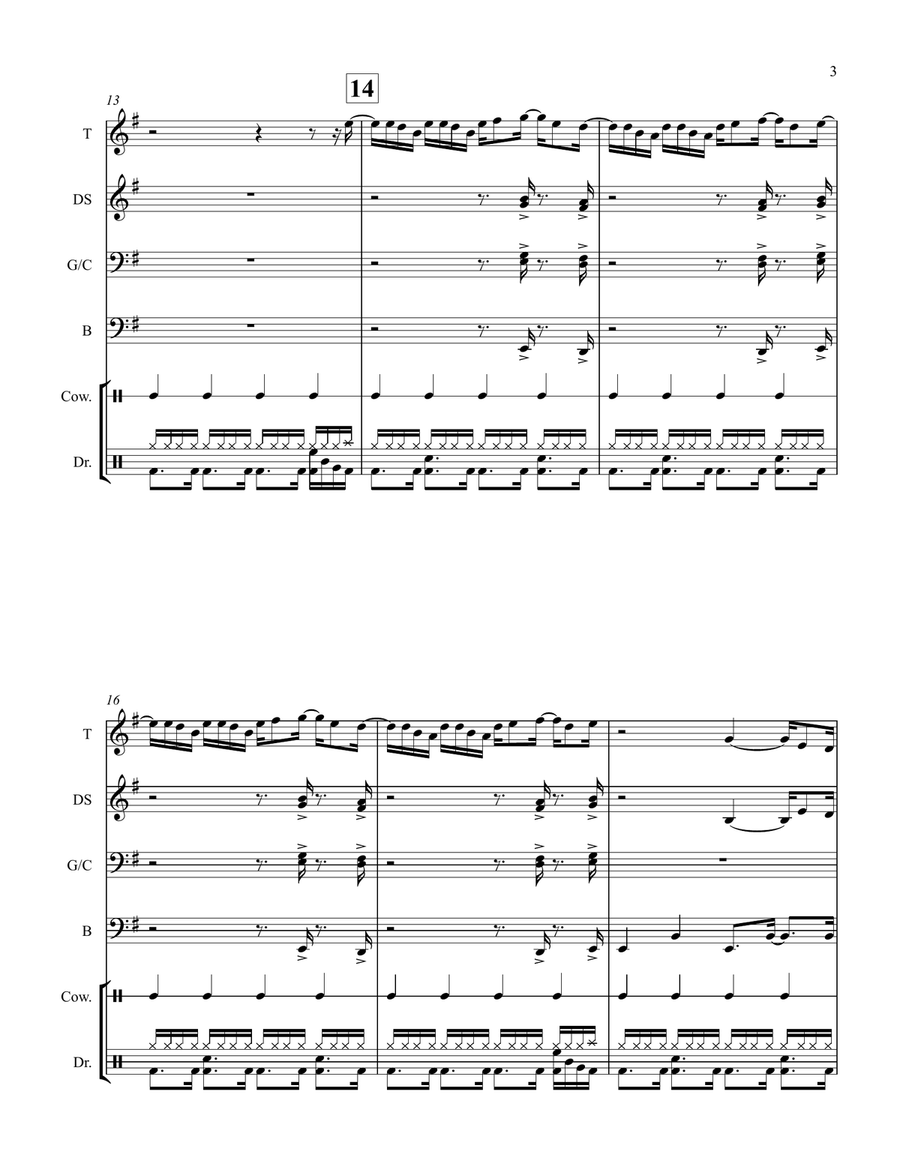 Conga Percussion Ensemble scores gallery preview page 3