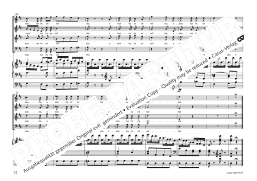 Mass in G Major 4-Part scores gallery preview page 35