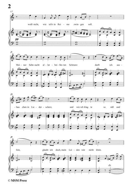 Schubert-Pause,from 'Die Schöne Müllerin',Op.25 No.12,in C Major,for Voice&Piano image number null