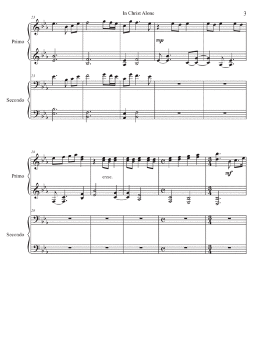 In Christ Alone 1 Piano, 4-Hands scores gallery preview page 3