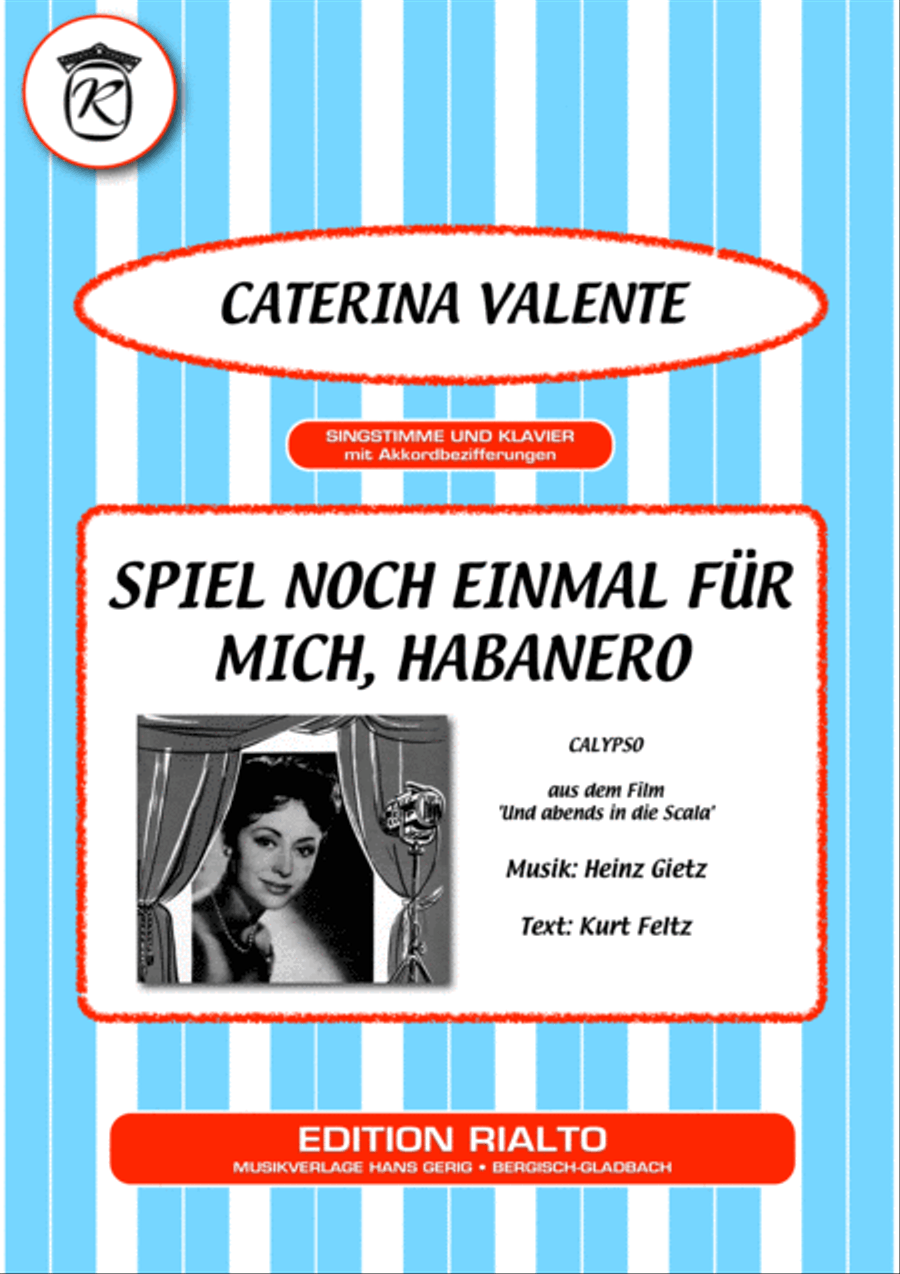Spiel noch einmal fur mich, Habanero Piano, Vocal, Guitar scores gallery preview page 1