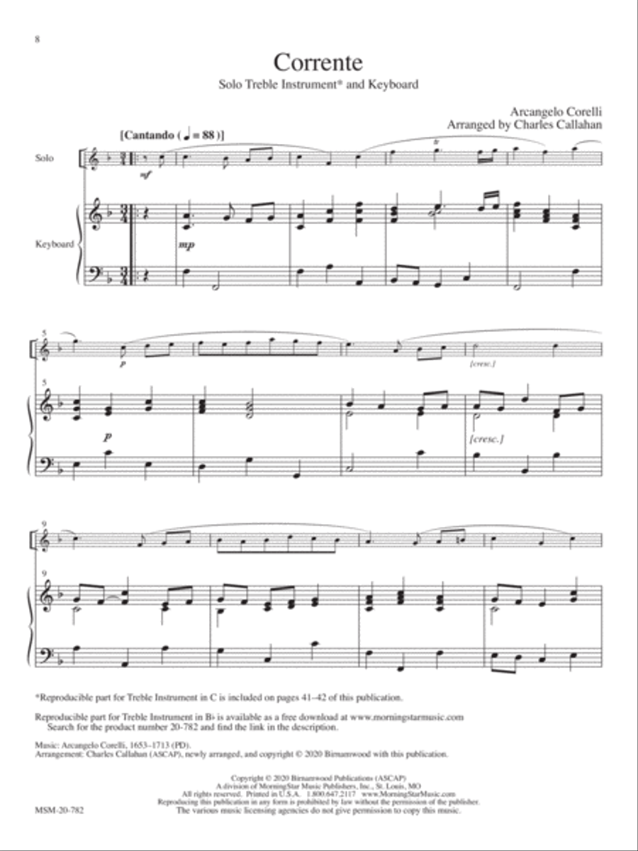 Corrente Corrente Piano scores gallery preview page 1