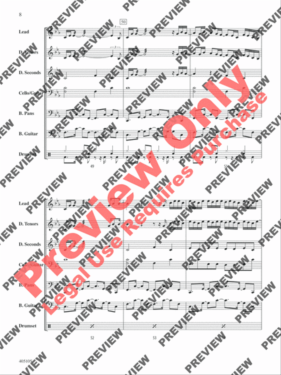 Europa (Earth's Cry Heaven's Smile) Steel Drum Band scores gallery preview page 25