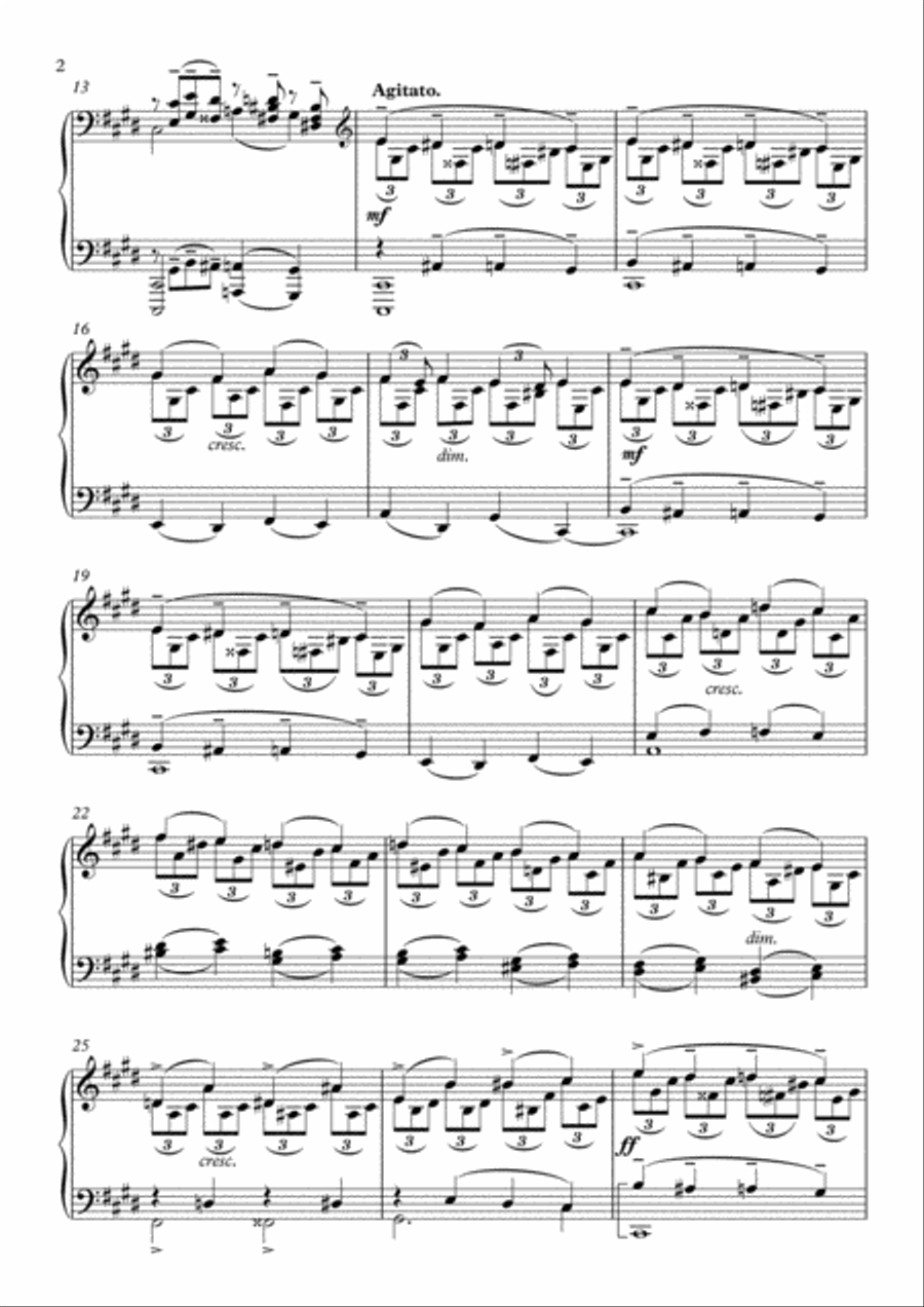 Prelude in C# minor Op.3 No.2 Piano Solo scores gallery preview page 2