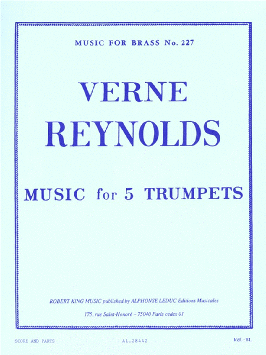 Music For 5 Trumpets Trumpet scores gallery preview page 1