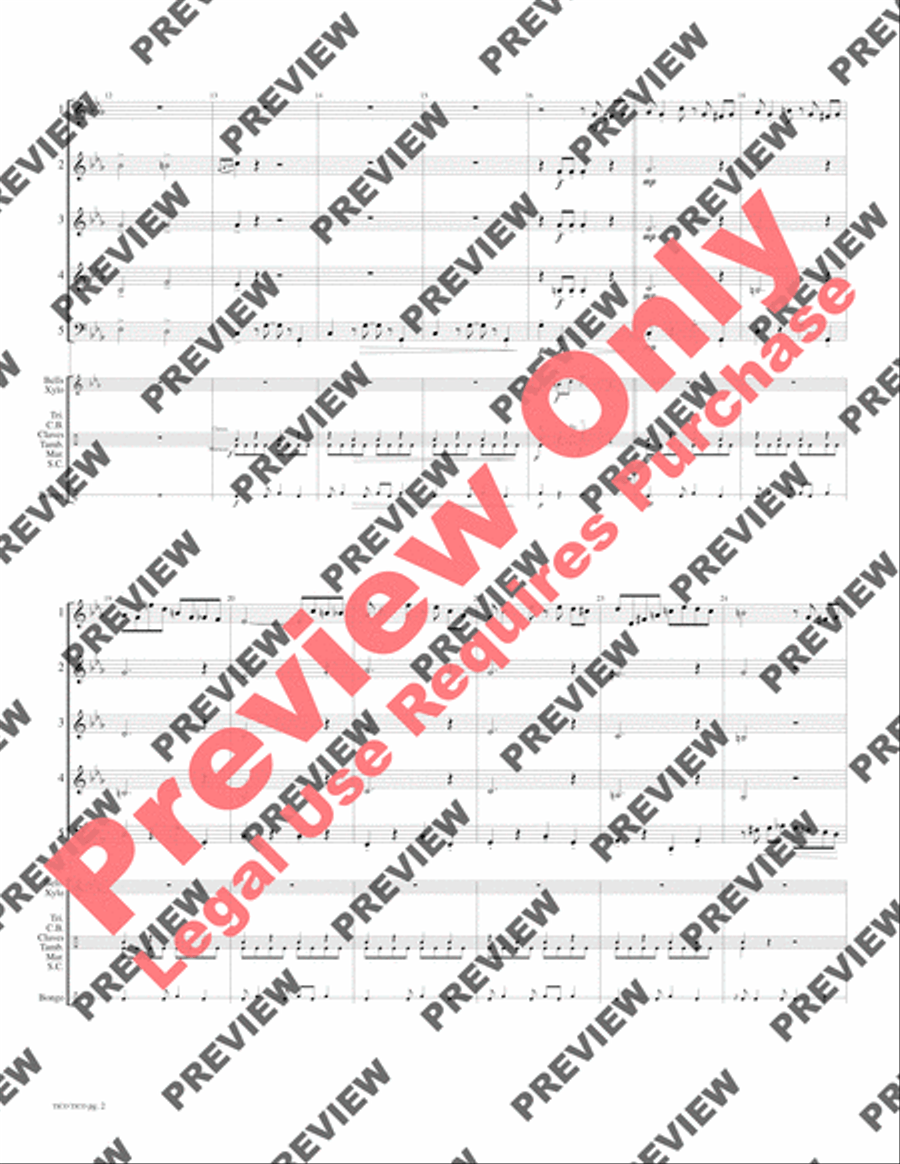 Tico Tico Tico Tico Woodwind Ensemble scores gallery preview page 4