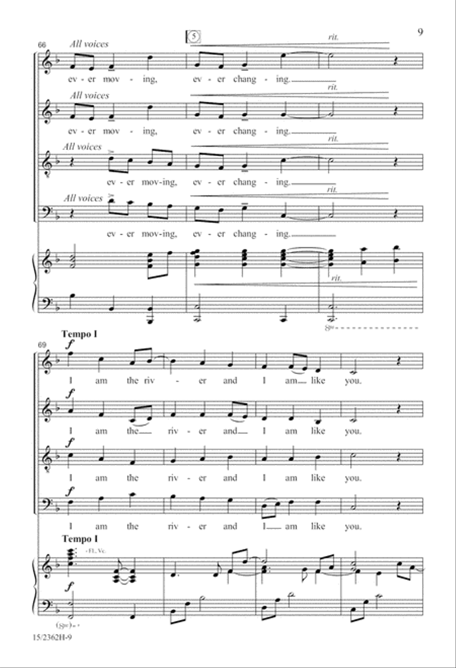 I Am the River 4-Part scores gallery preview page 10