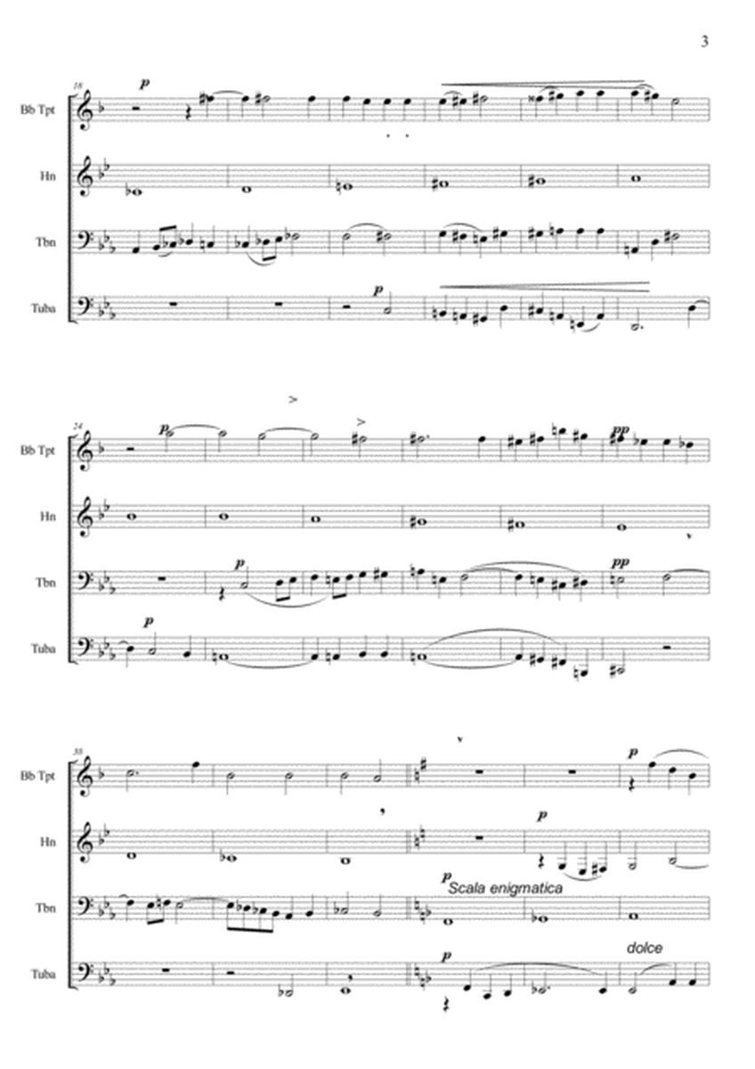 AVE MARIA - Scala enigmatica - G. Verdi - Arr. for Brass Quartet: Bb Tpt, Hn, Tbn, Tuba image number null