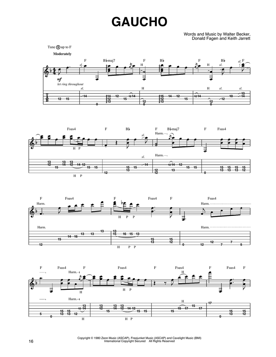Gaucho Acoustic Guitar scores gallery preview page 1