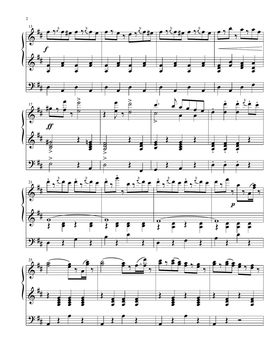 Radetzky March Organ Solo scores gallery preview page 2