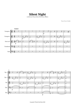 Silent Night by Franz Gruber for Brass Quintet