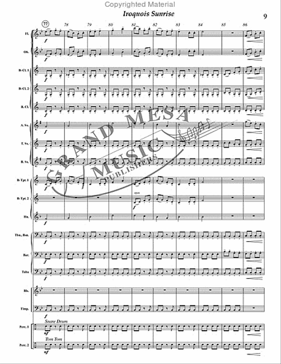 Iroquois Sunrise Concert Band scores gallery preview page 10