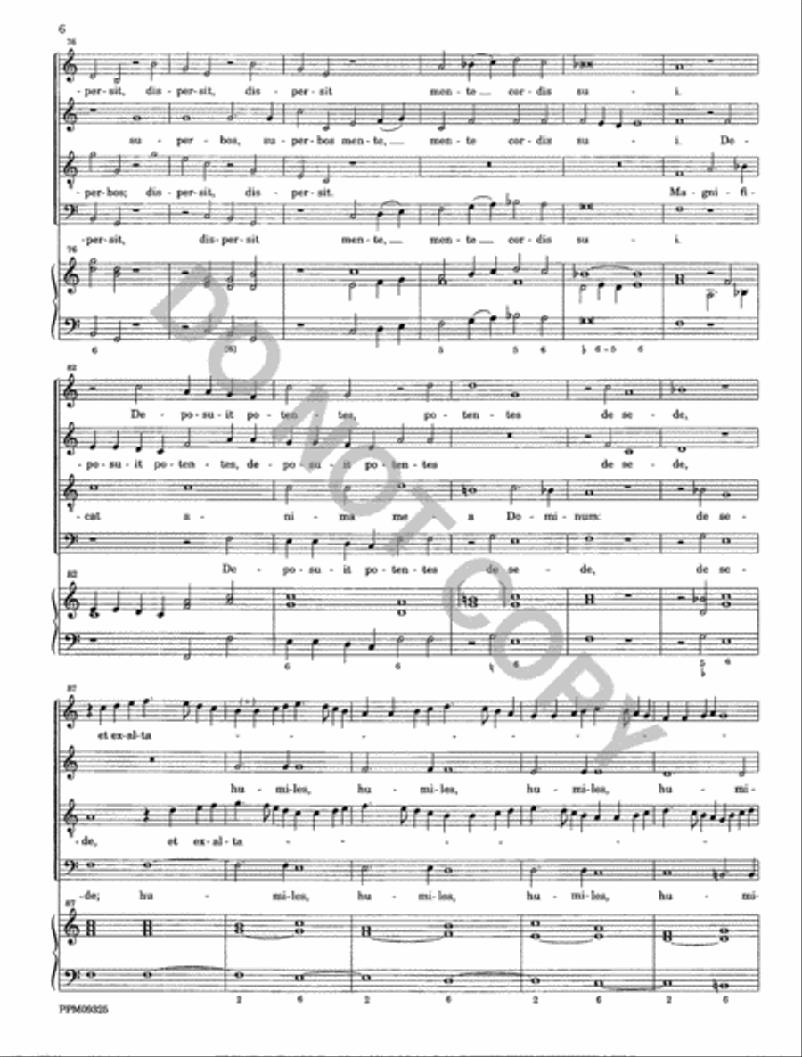 Magnificat a 4 da cappella 4-Part scores gallery preview page 7