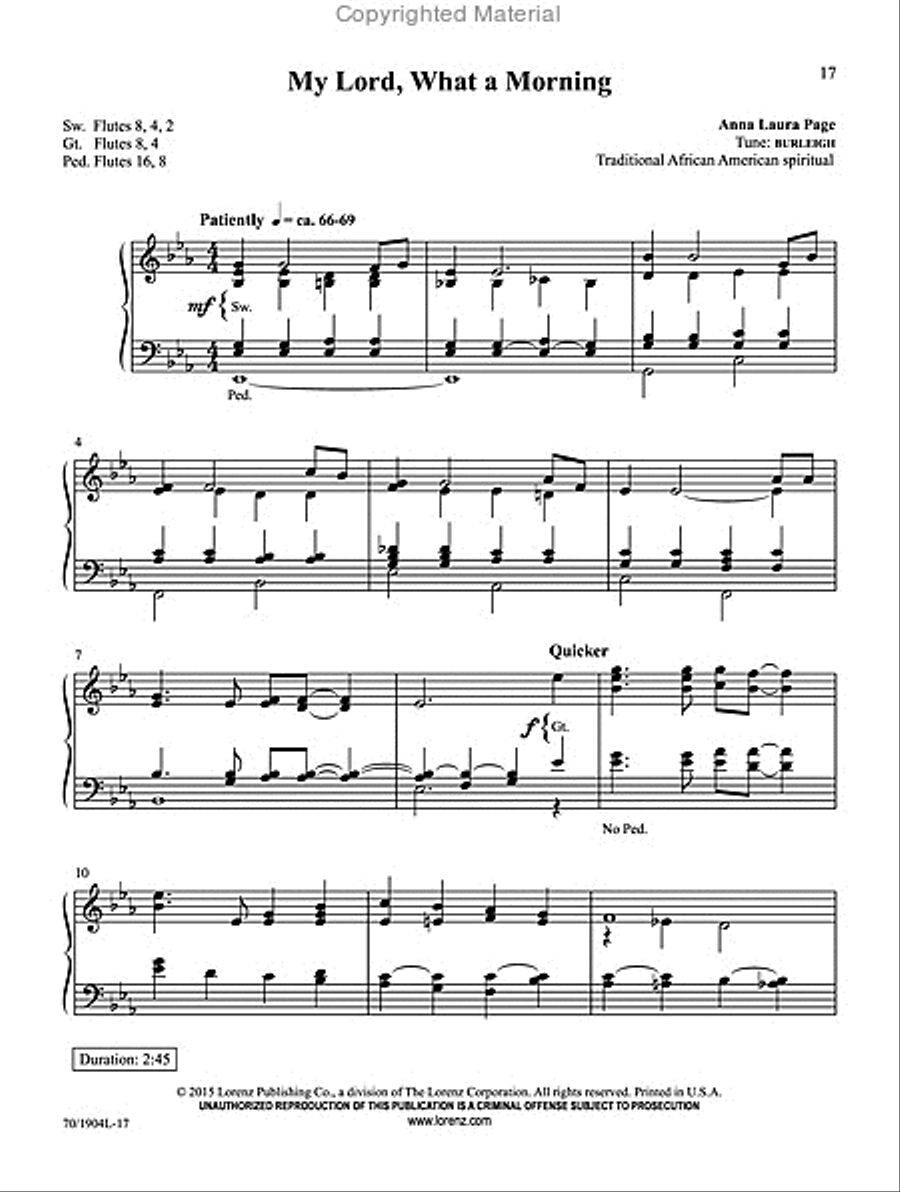 And Through Eternity I’ll Sing On Organ Solo scores gallery preview page 10