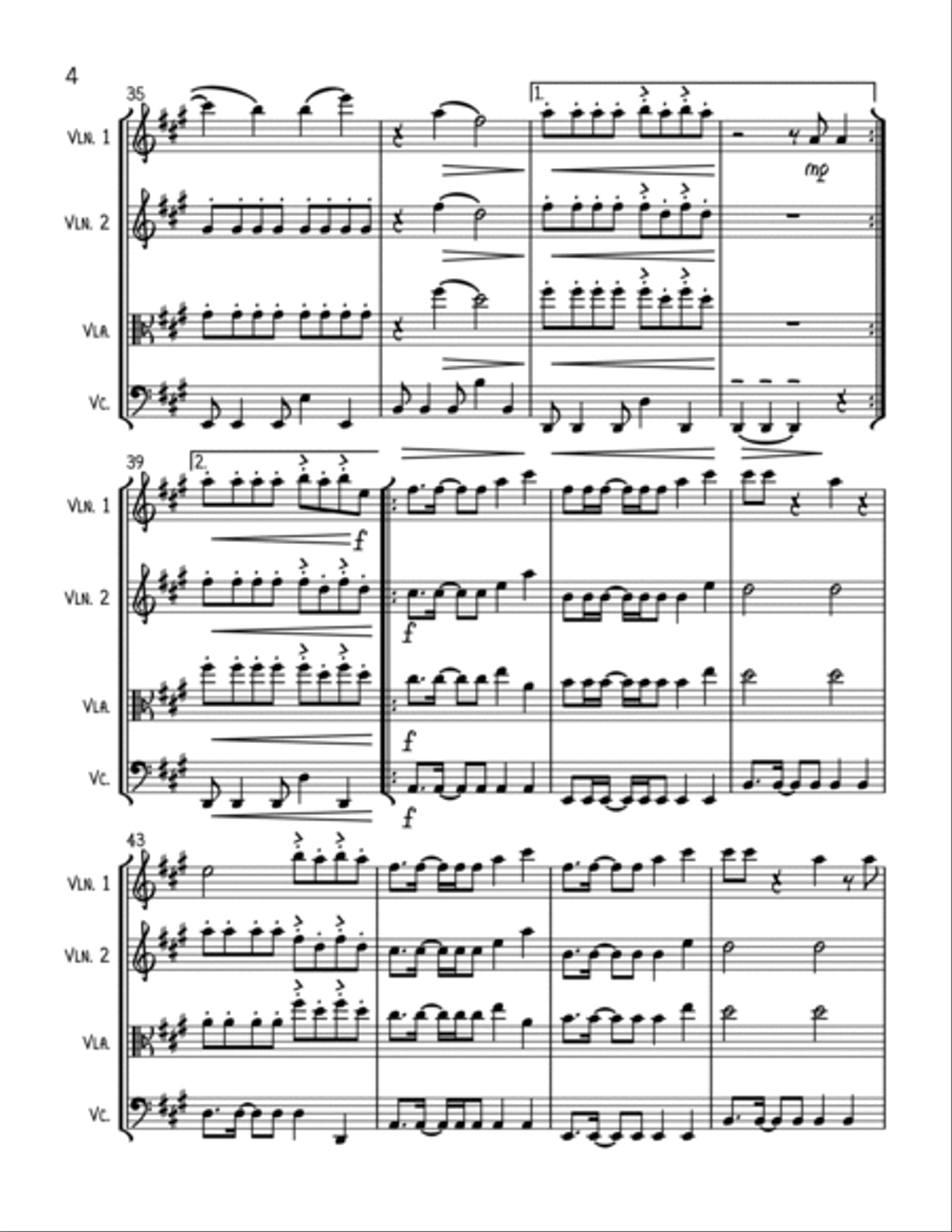 Wildest Dreams String Trio scores gallery preview page 4
