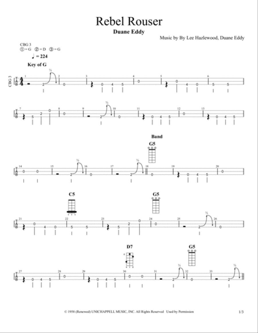 Rebel 'rouser Guitar Tablature scores gallery preview page 2