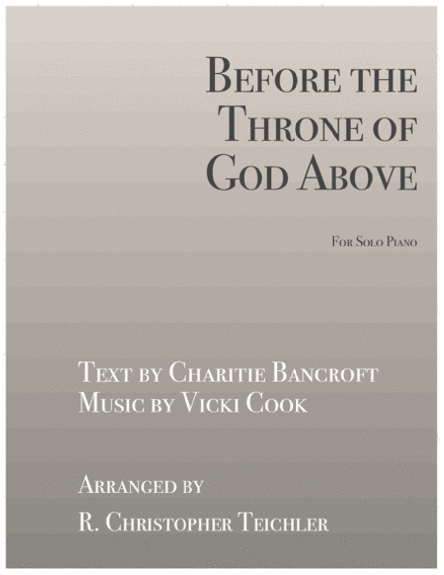 Before The Throne Of God Above Piano Solo scores gallery preview page 1