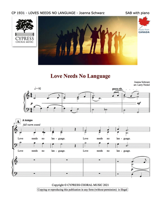 Book cover for Love Needs No Language