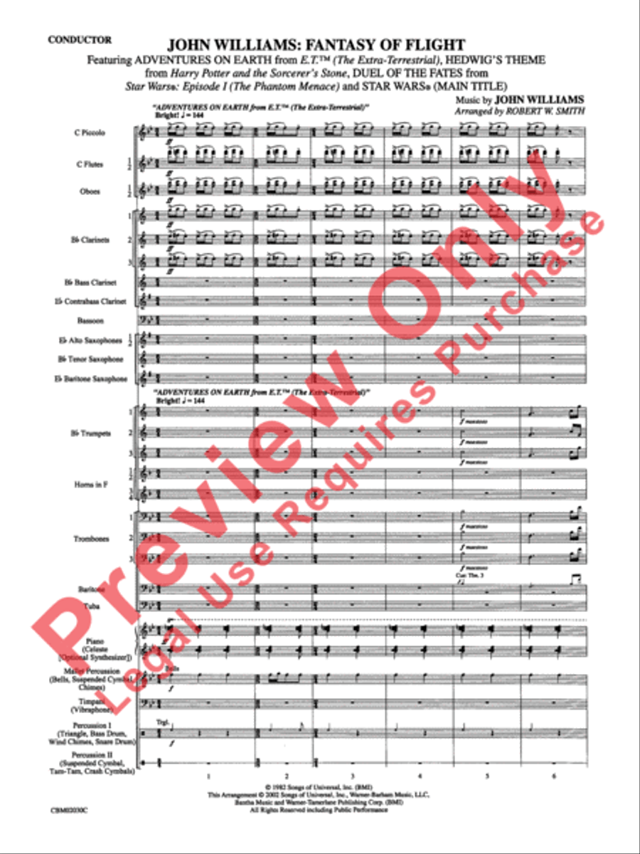 John Williams: Fantasy of Flight (Medley) Concert Band scores gallery preview page 4